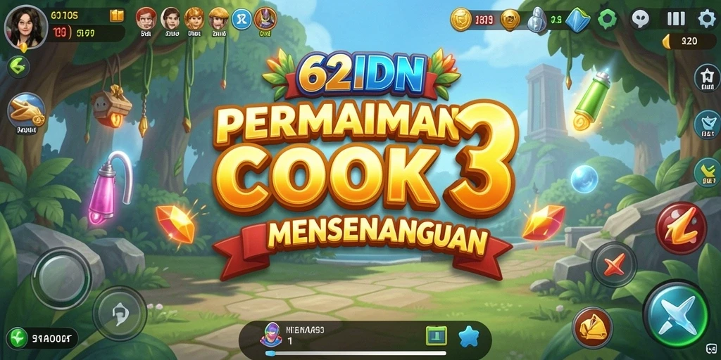 Tangkapan layar gameplay Match-3 yang seru dan menantang di 62IDN.