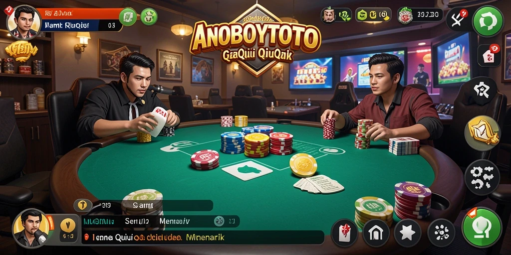 Tampilan gameplay seru ANOBOYTOTO saat bermain QiuQiu.