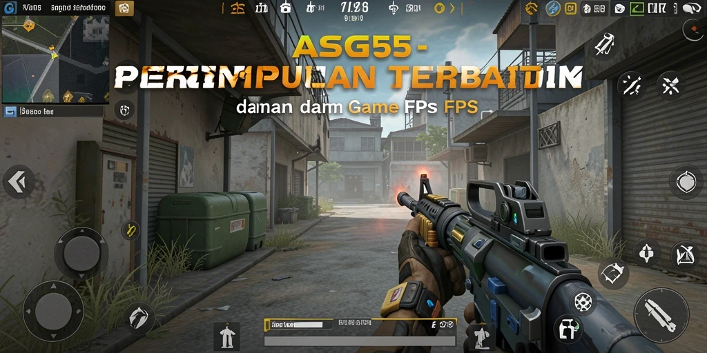 Tampilan gameplay menegangkan dari ASG55 dengan aksi menembak intens.