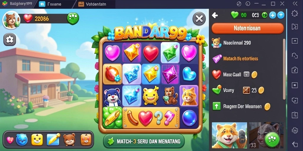Tampilan gameplay BANDAR99 dengan kombinasi warna-warni yang memikat.