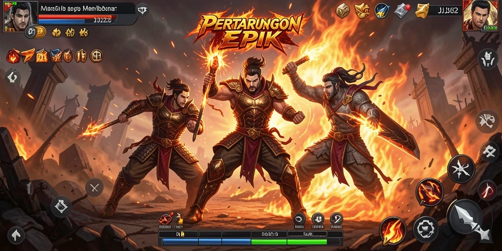 Tampilan gameplay JJ62 menampilkan aksi pertarungan yang mendebarkan.