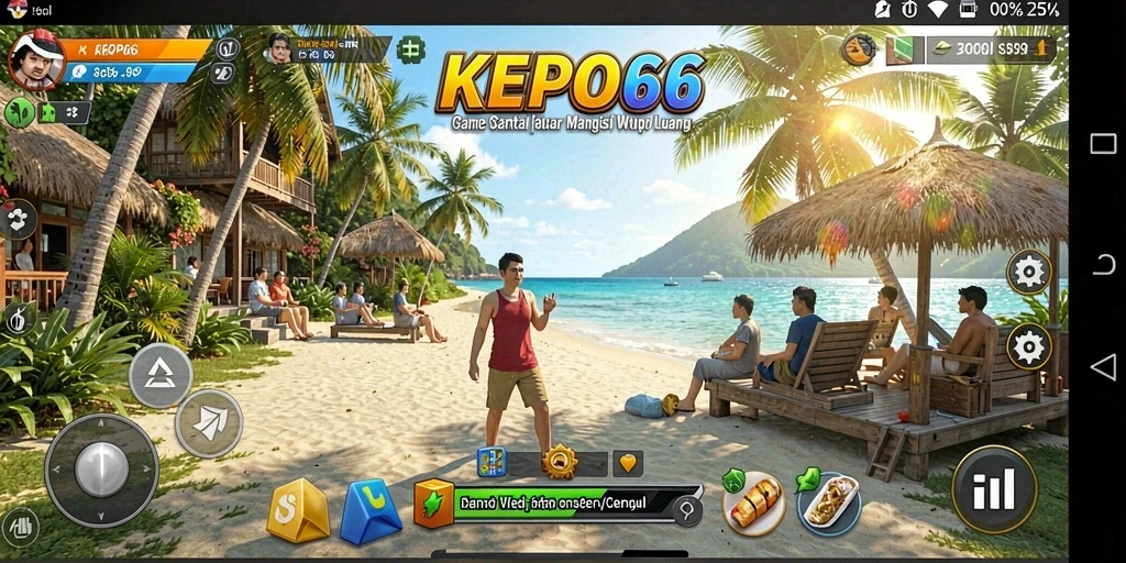 Tampilan gameplay menyenangkan dari KEPO66 yang penuh warna.