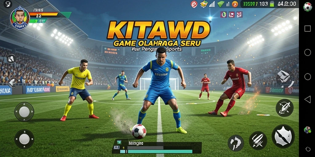 Gambaran gameplay di KITAWD dengan aksi olahraga yang mendebarkan.