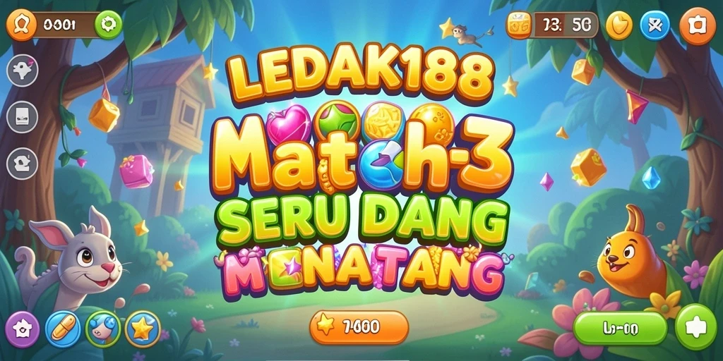 Tangkapan layar gameplay LEDAK188 menunjukkan keseruan mencocokkan warna.