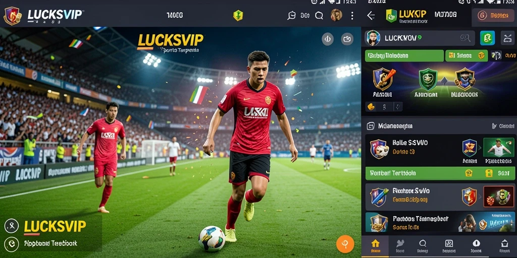 Screenshot LUCKSVIP menampilkan pilihan taruhan olahraga yang lengkap.