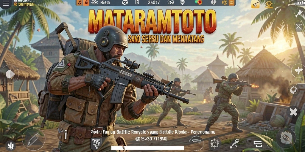 Tangkapan layar menampilkan aksi seru dalam permainan Battle Royale.