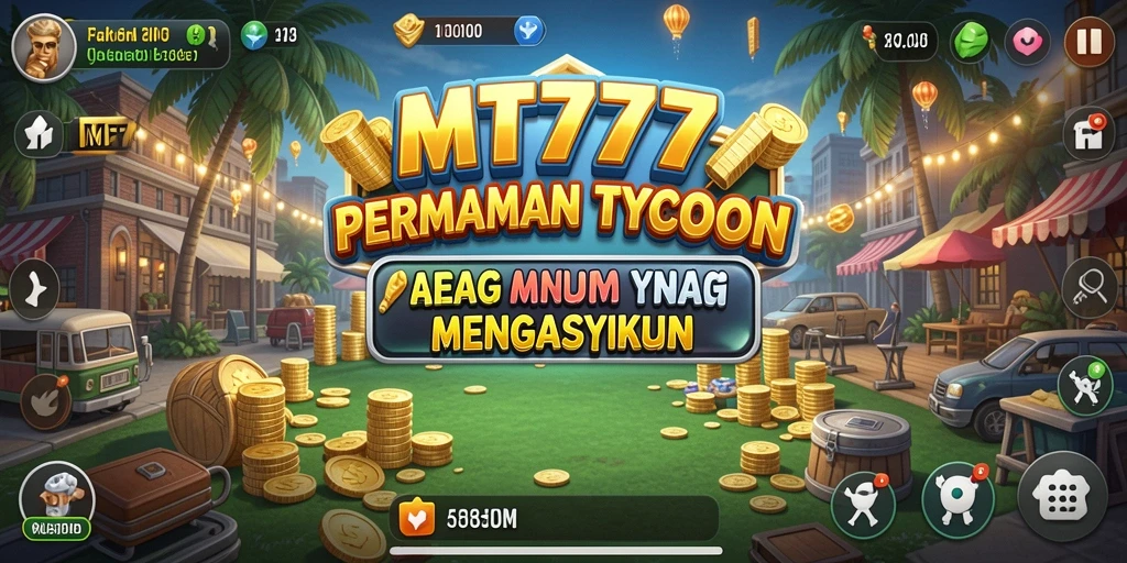 Tampilan gameplay MT777 yang menarik dengan elemen Tycoon yang mendalam.