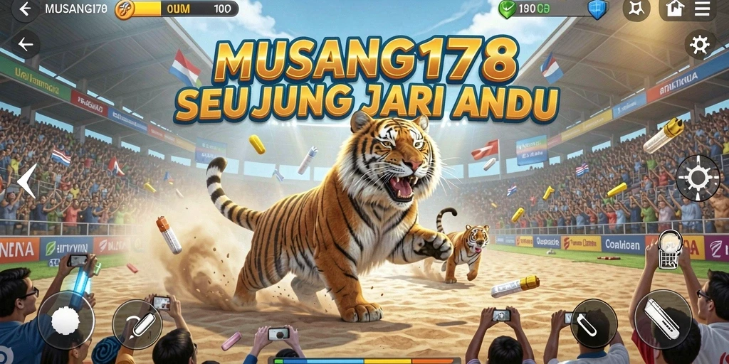 Tampilan gameplay <strong>MUSANG178</strong> yang penuh aksi di lintasan balap.