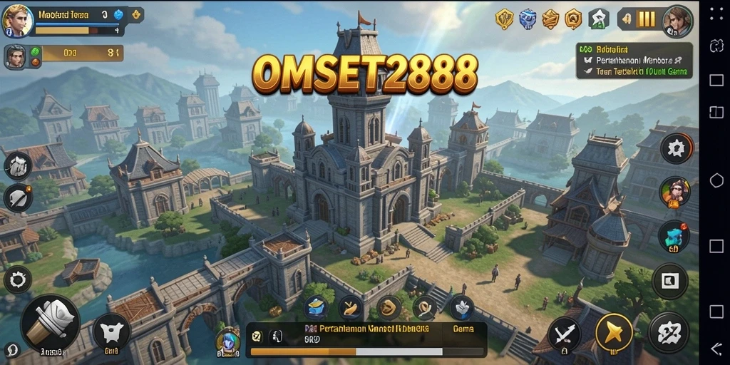 Tangkapan layar OMSET288 menunjukkan aksi mendebarkan di medan perang Tower Defense.