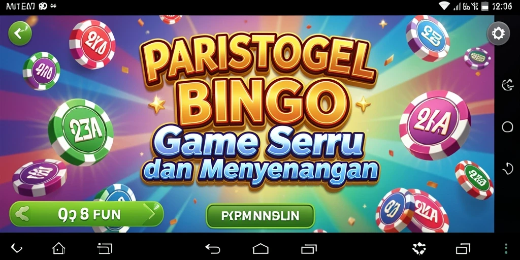 Tampilan gameplay seru di PARISTOGEL dengan elemen Bingo.