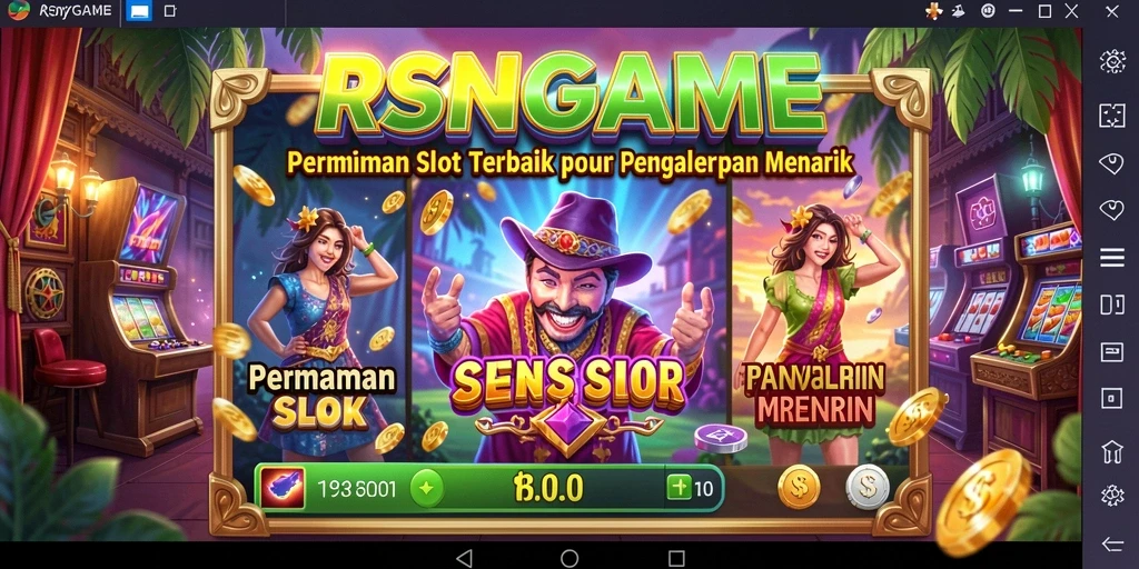Tampilan gameplay menarik dari RSNGAME yang menggambarkan keseruan permainan Slot.