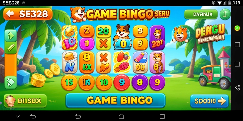 Tampilan gameplay seru dari SE328 dengan grafis Bingo yang menarik.