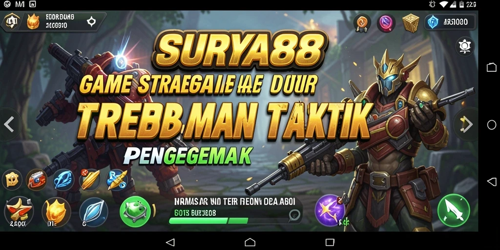 Gameplay SURYA88 dengan pertempuran strategi yang mendebarkan.