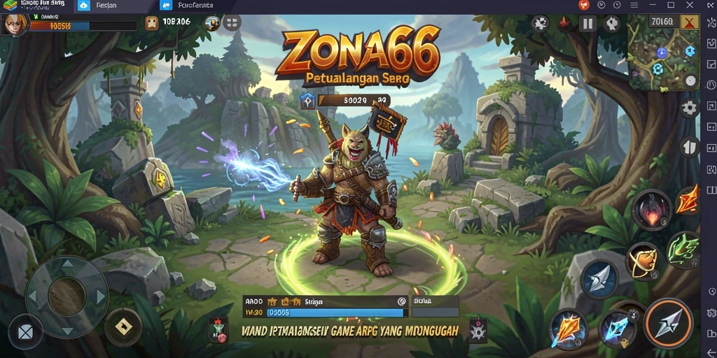 Tangkapan layar yang menampilkan aksi seru dalam gameplay ZONA66.