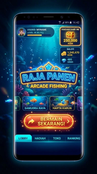 Tampilan antarmuka pengguna rajapanen yang menarik.